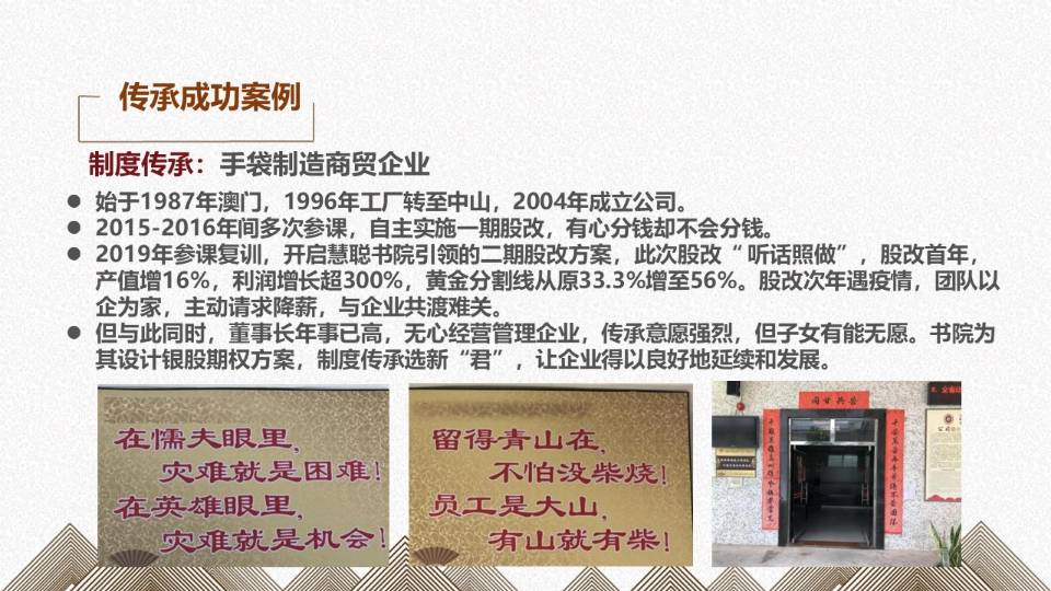 共享制企业传承方案班